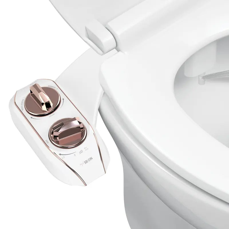 Dual Nozzle Bidet Toilet Seat Attachment, Self-Cleaning