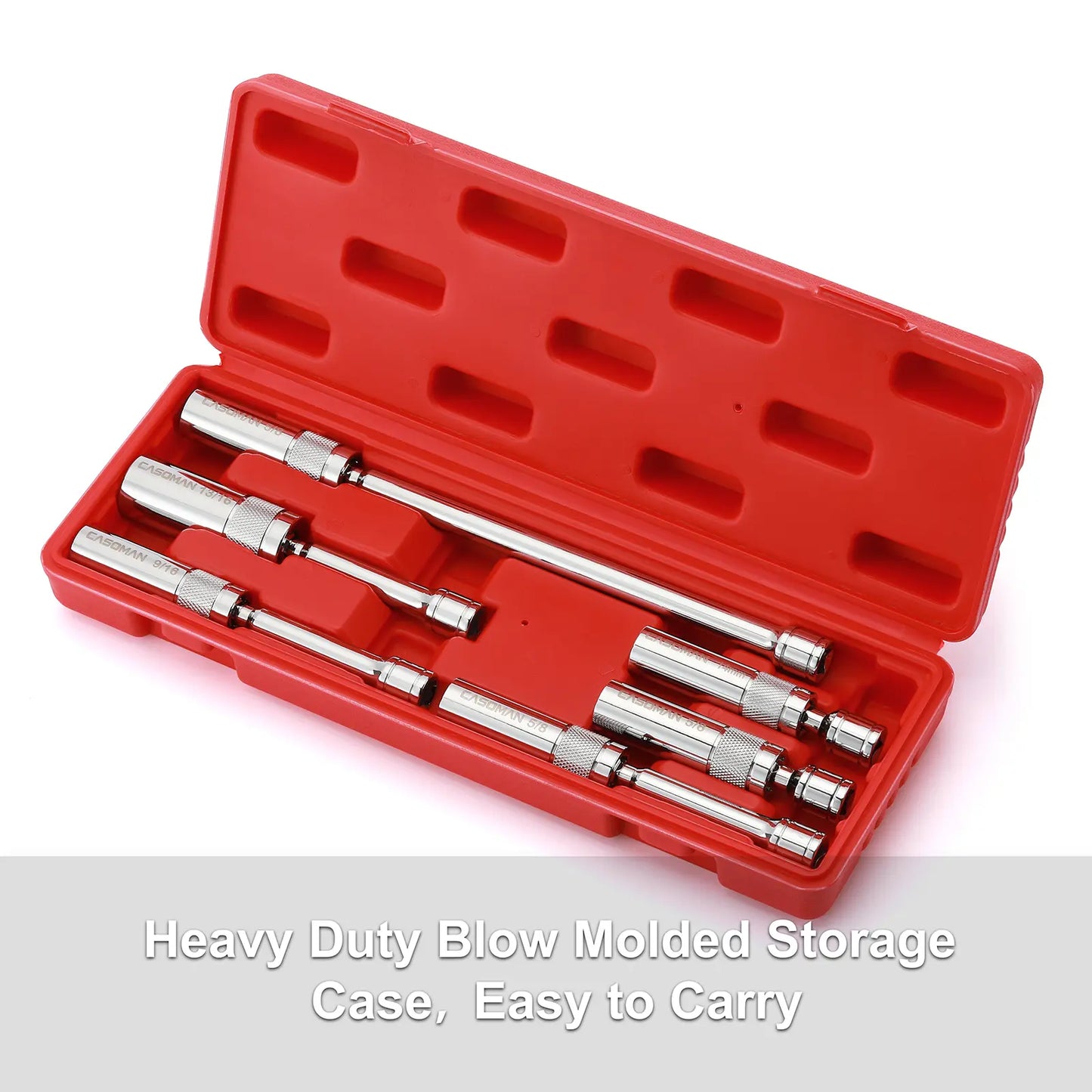 6PCS 3/8" Drive Magnetic Spark Plug Socket Set Thin Wall Swivel CR-V Deep Sockets Kit