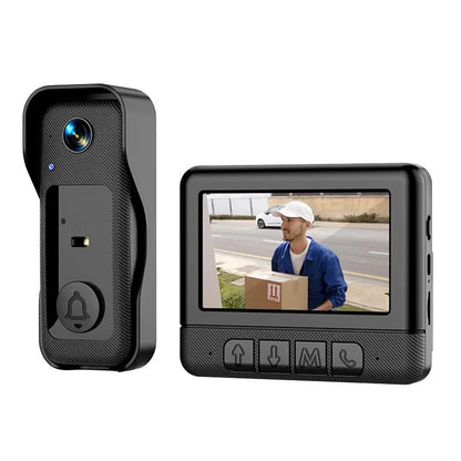 Wireless Video Doorbell Camera with Screen, No WiFi, Two-Way Audio & Night Vision