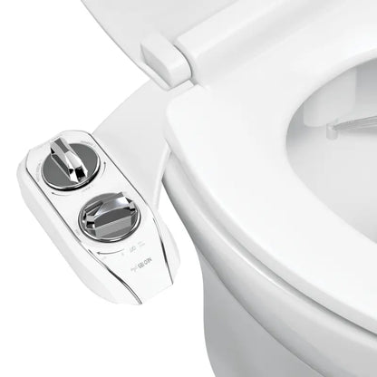 Dual Nozzle Bidet Toilet Seat Attachment, Self-Cleaning