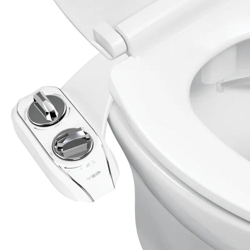 Dual Nozzle Bidet Toilet Seat Attachment, Self-Cleaning