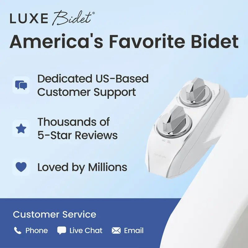 Dual Nozzle Bidet Toilet Seat Attachment, Self-Cleaning