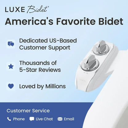 Dual Nozzle Bidet Toilet Seat Attachment, Self-Cleaning